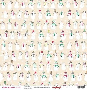 Papier do scrapbookingu dwustronny 30,5 x 30,5 cm HAPPY HOLIDAYS 9 szt. ScrapBerry`s